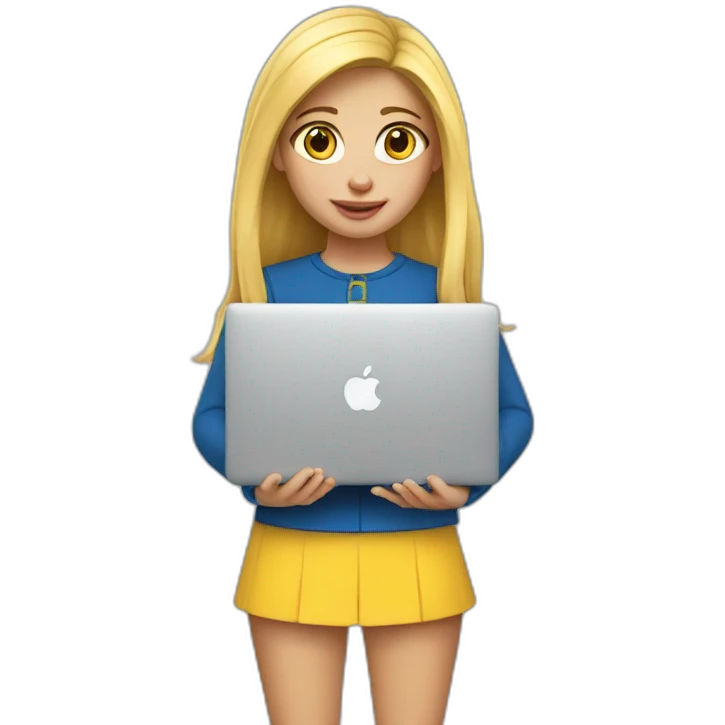 swedish-girl-with-macbook emoji