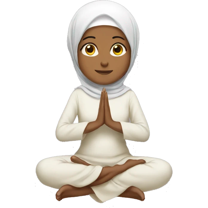 hijabi meditating emoji