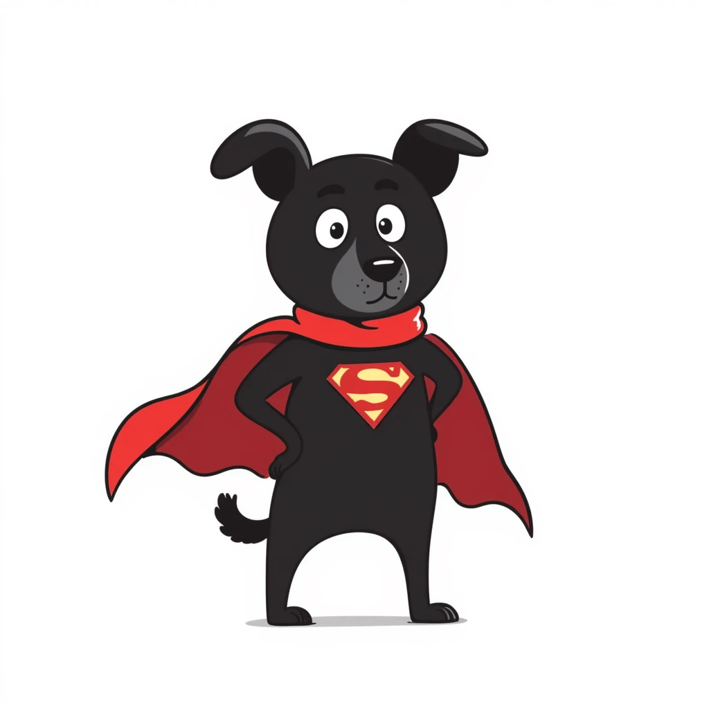 dog with superman cape emoji
