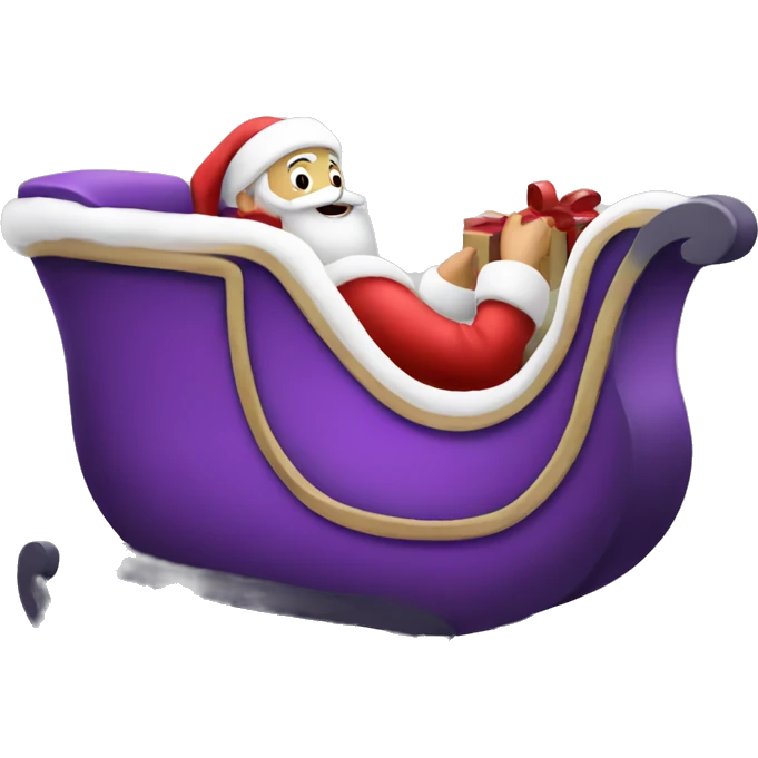 Purple Santa’s sleigh  emoji