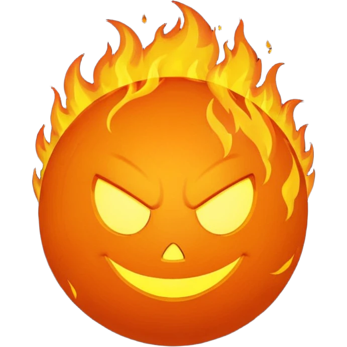 fireballs no face emoji