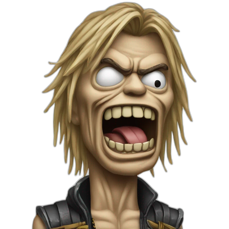 Eddie from Iron Maiden throwing up emoji