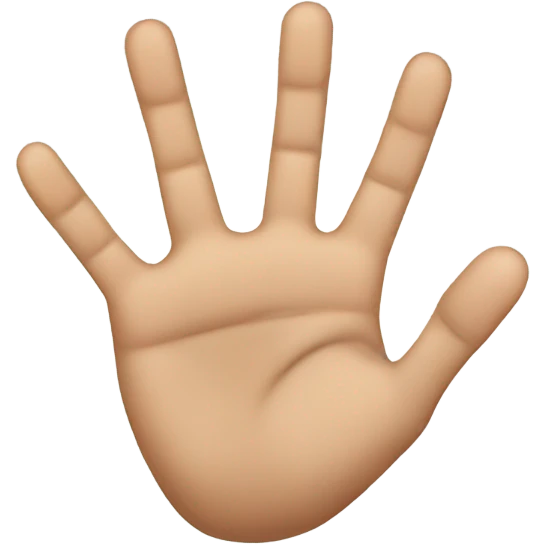 Hand with 3 fingrers Yo emoji