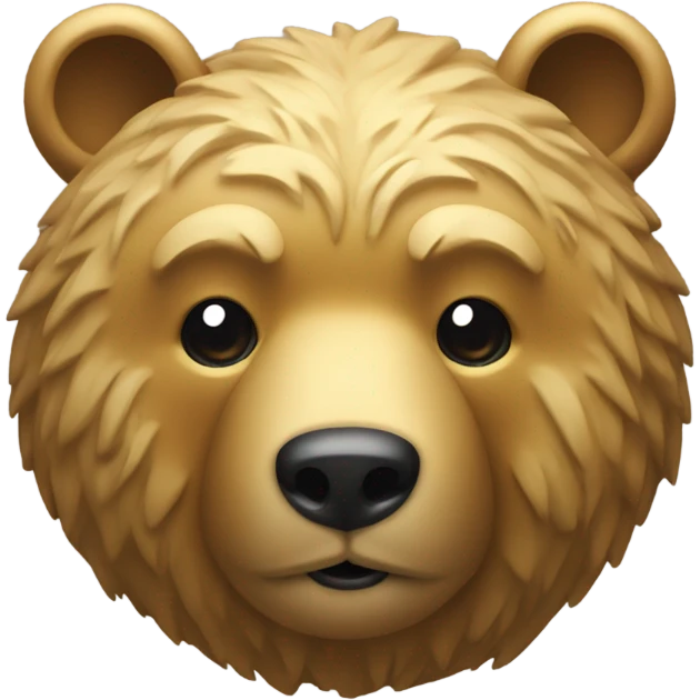 golden ball in the shape of a bear emoji