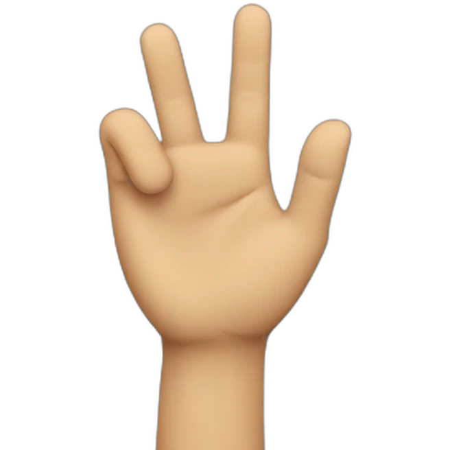 Man raises right arm emoji