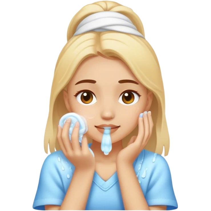 Дівчина, яка вмиває обличчя  emoji