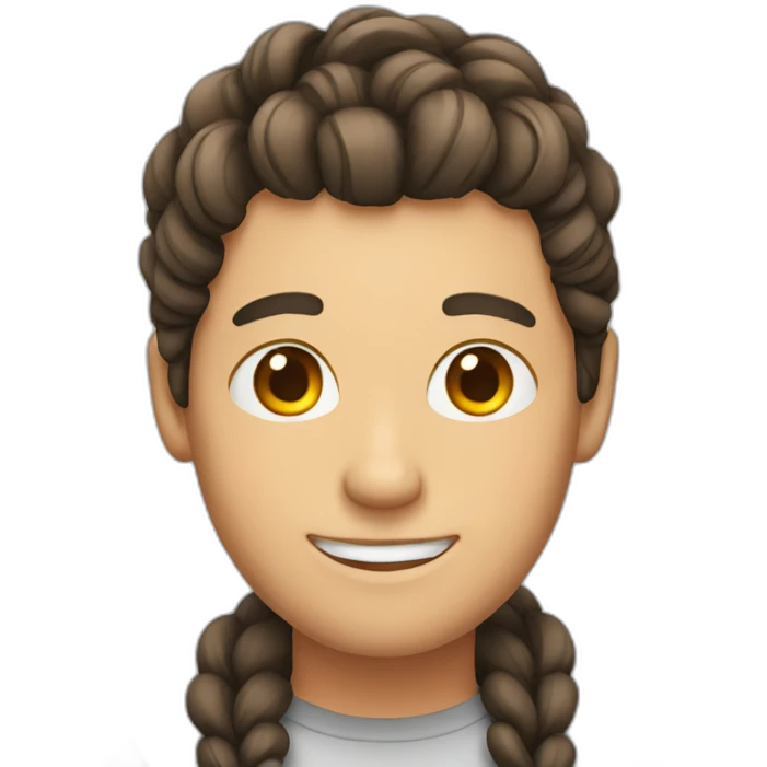 Guy with braid emoji