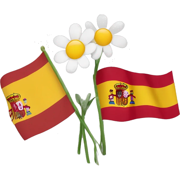 Spain flag include two elephant an one flower  emoji
