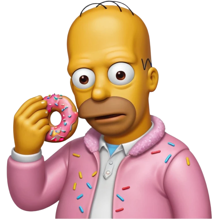 homer simpson with a donnut emoji