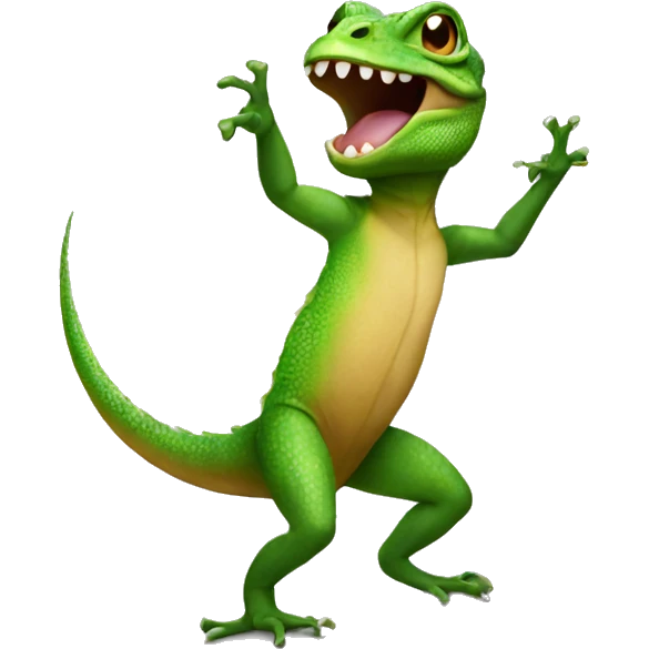 Lizard dancing emoji