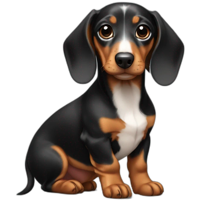 Dachshund puppy full body emoji