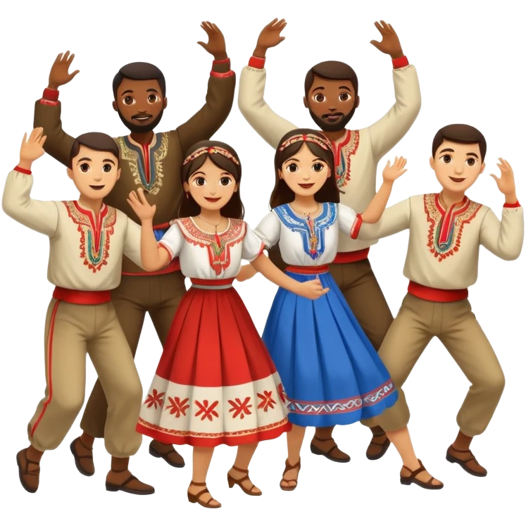 Serbian kolo dancing emoji