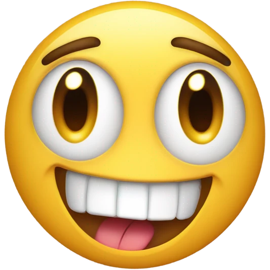 A exited emoji sticking his tongue out drooling emoji