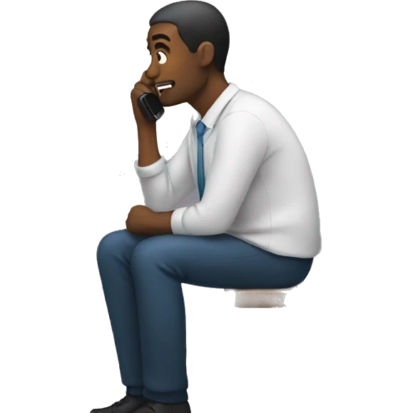 person on the phone waiting  emoji
