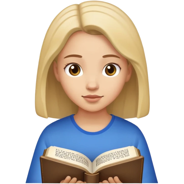 Girl reading bible emoji