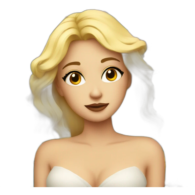 drunk romantic with flowers, blond emoji