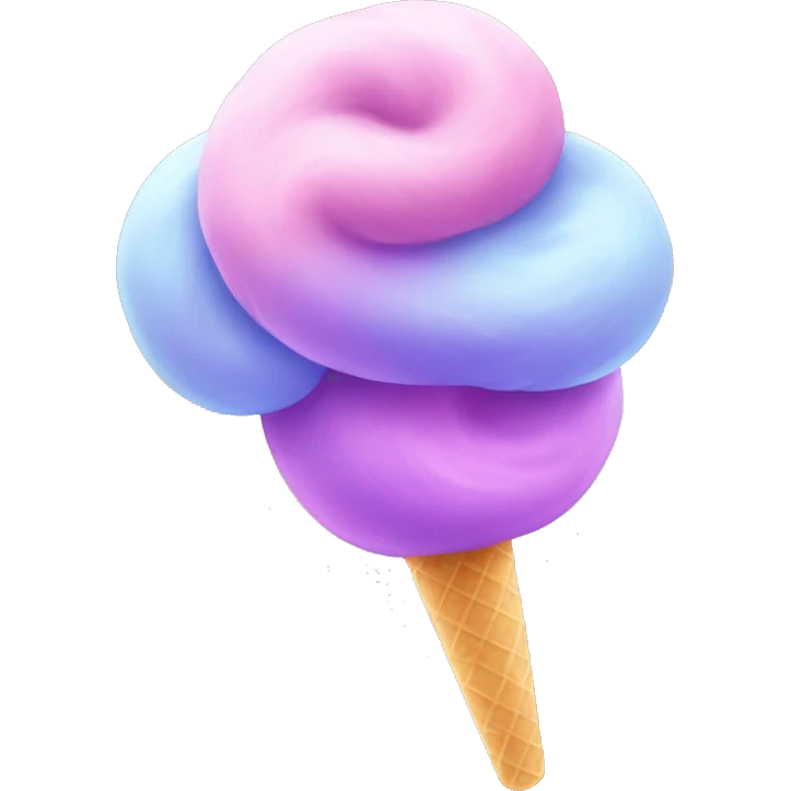 Pink and purple cotton candy emoji