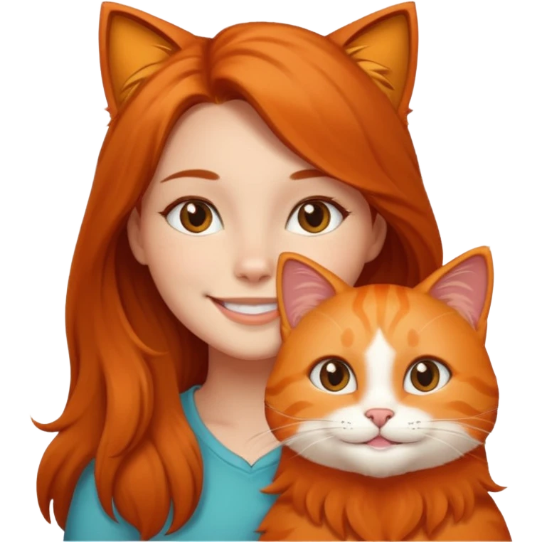 girl with cat emoji