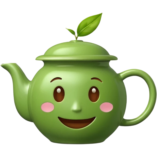 tea pod emoji with a smiling face emoji