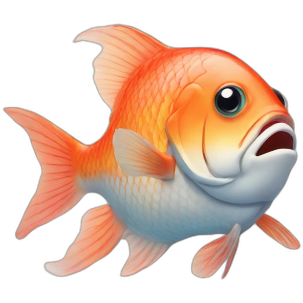 Fish with heart emoji