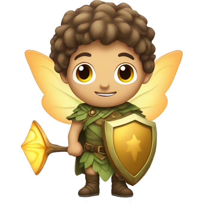 male fairy with shield emoji