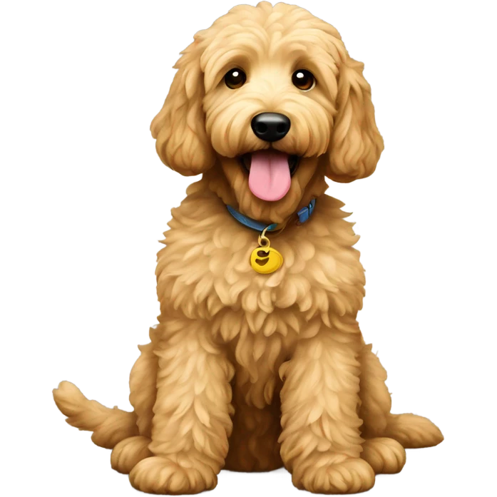 goldendoodle sit  emoji