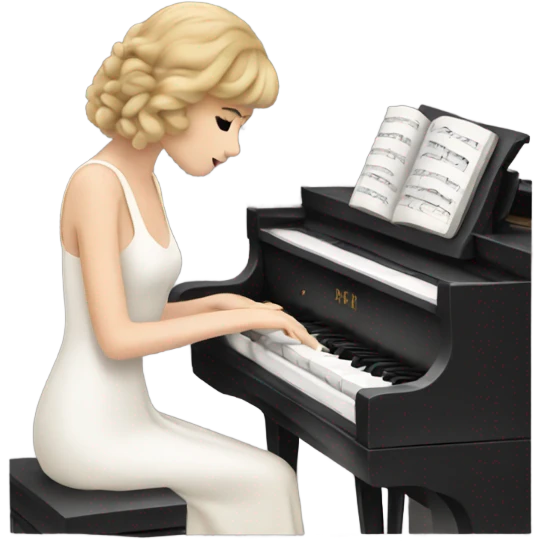 taylor swift playing piano emoji