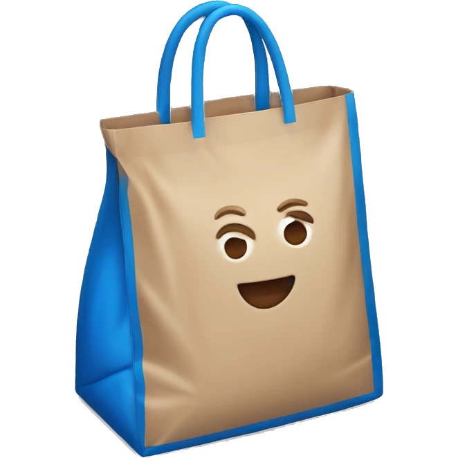 Blue Aldi bag emoji
