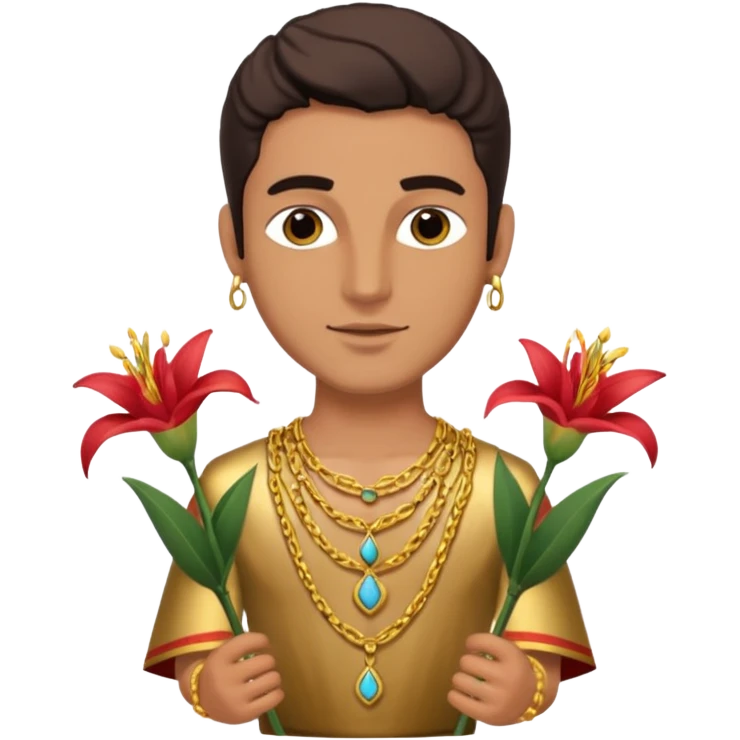 Ancient Minoan prince of lillies emoji
