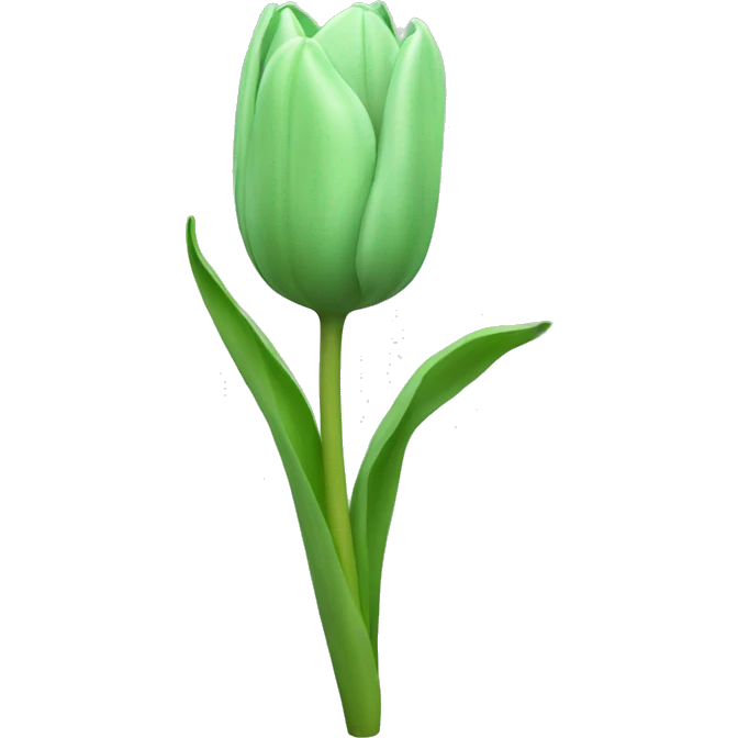 Pastel green tulip emoji