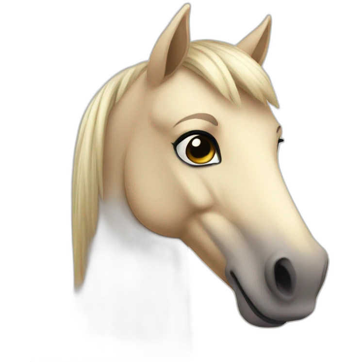poney beige emoji