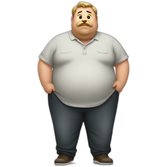 Very fat man emoji