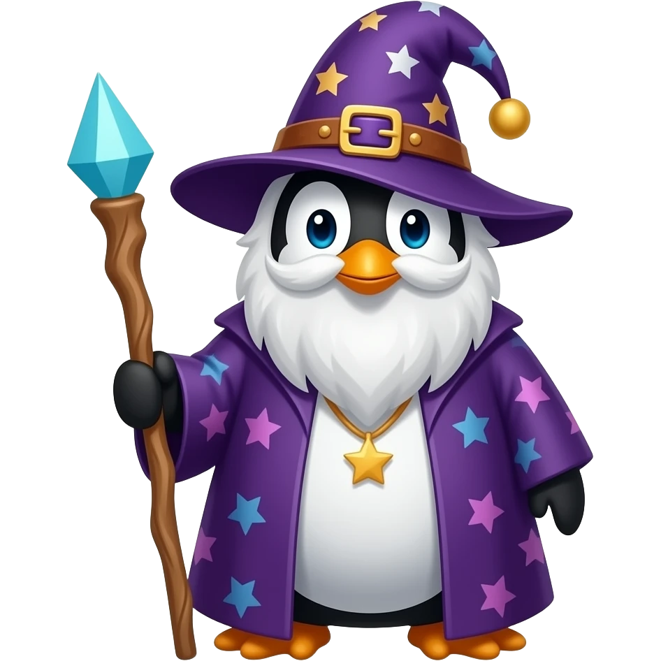 Penguin Wizard emoji