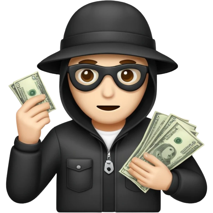 robber with money emojicreated using Al. Copy and paste robber with monev emoii to use or share on Discord and Slack. emoji