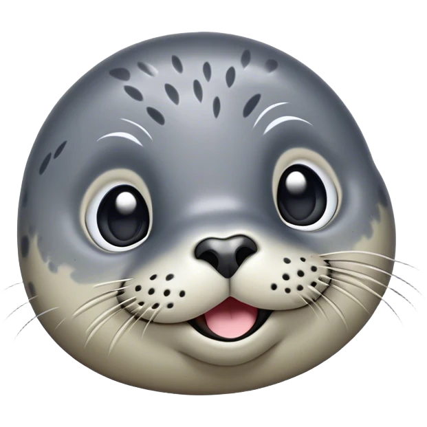Cinematic Comical harbour seal Portrait Emoji, Head tilted dramatically with an exaggeratedly amused expression, featuring a sleek, agile body with wide, comically expressive eyes full of playful disbelief and a subtly contoured head, Simplified yet hilariously expressive features, highly detailed, glowing with a slightly sassy oceanic glow, high shine, dramatic yet playful, stylized with an air of quirky marine mischief, soft glowing outline, capturing the essence of a meme-worthy harbour seal that looks ready to side-eye its way into viral fame! emoji