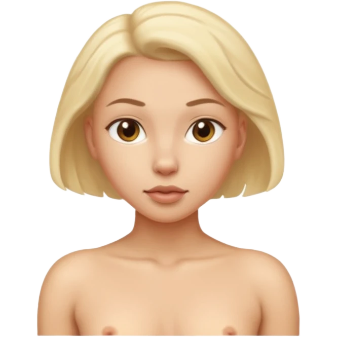 A nude woman's pussy emoji