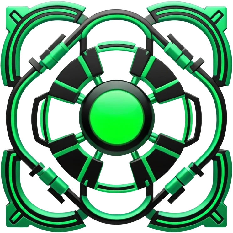 Black And Green Cyber Aesthetic Deco emoji