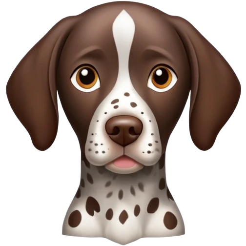 German short haired pointer dog with brown spots emoji
