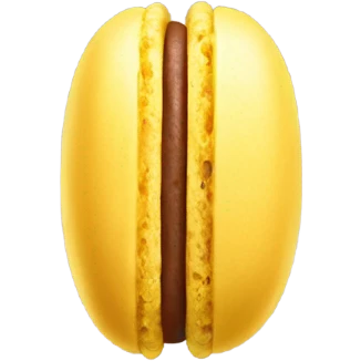 one yellow macaron  emoji