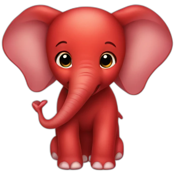 Red baby elephant emoji