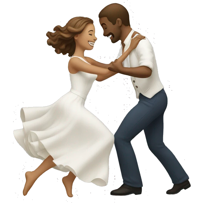 white couple dancing emoji