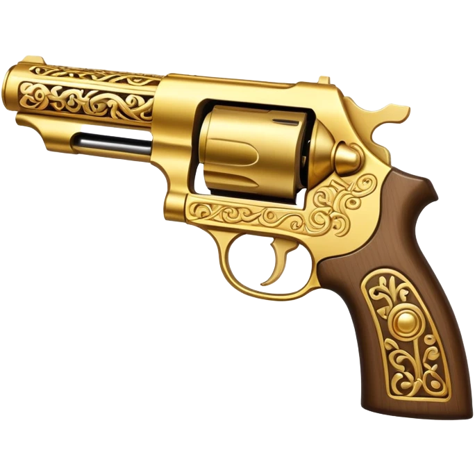 Pistol with gold-plated barrel emoji