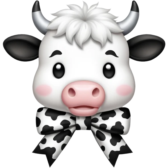 bow with cow print emoji