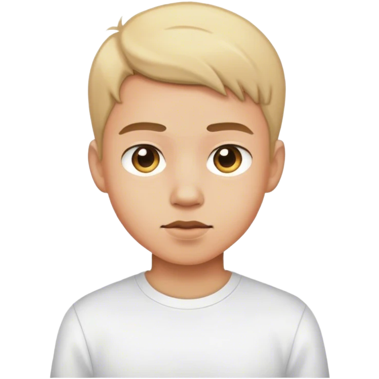 boy in white shirt portrait emoji