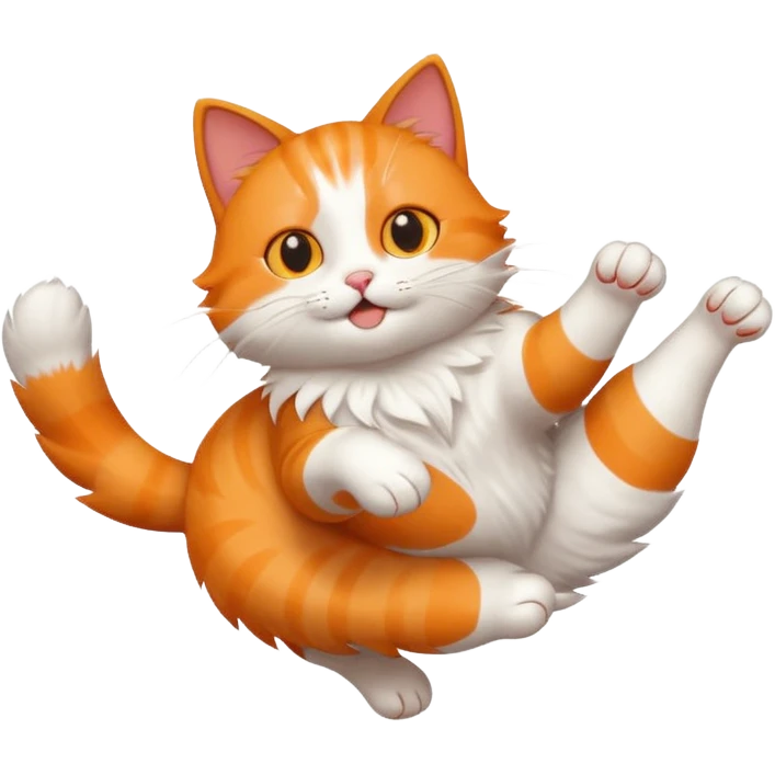 Cat doing flip emoji