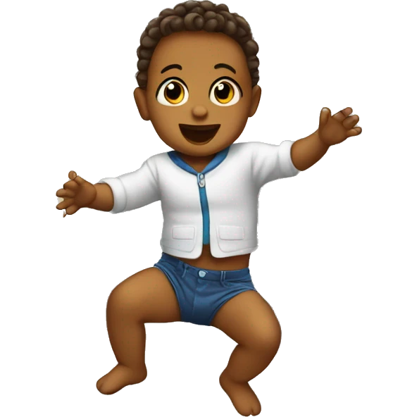 Baby dancing on a train  emoji