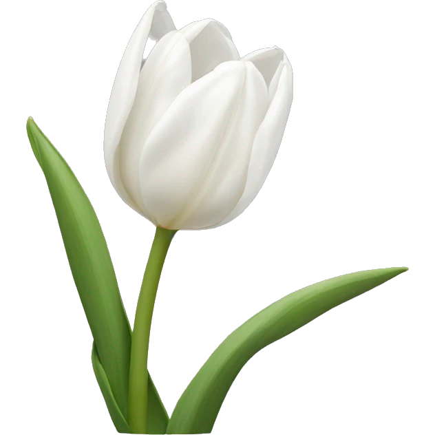 White tulips emoji