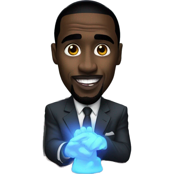 p diddy holding a blacklight over a desk emoji
