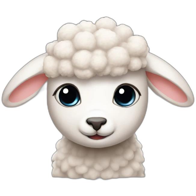 Lamb+bunny+ears have a curl emoji