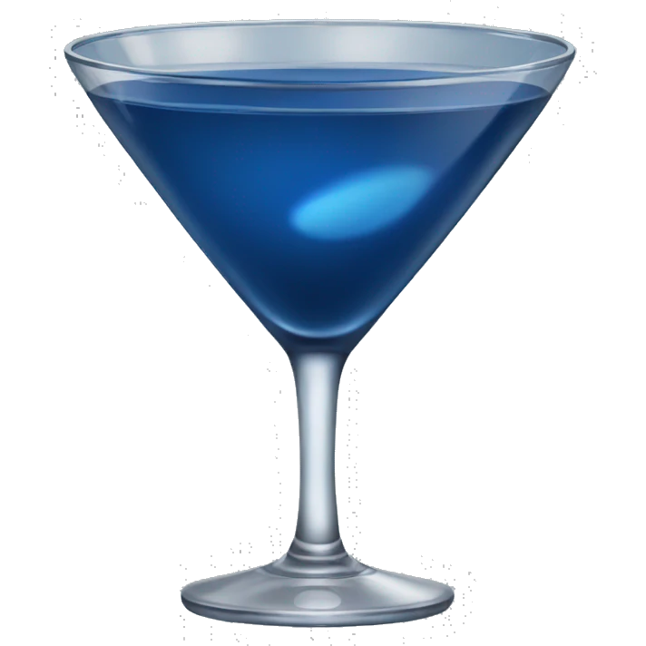 Dark blue martini emoji